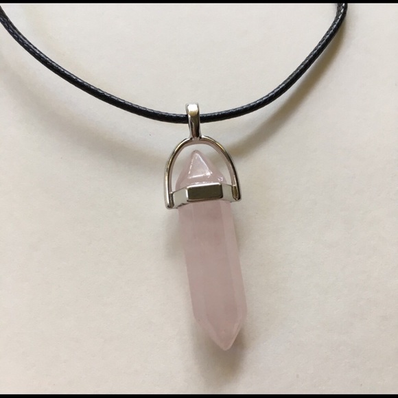 Rose Quartz Love Stone Chakra Necklace - Picture 2 of 8